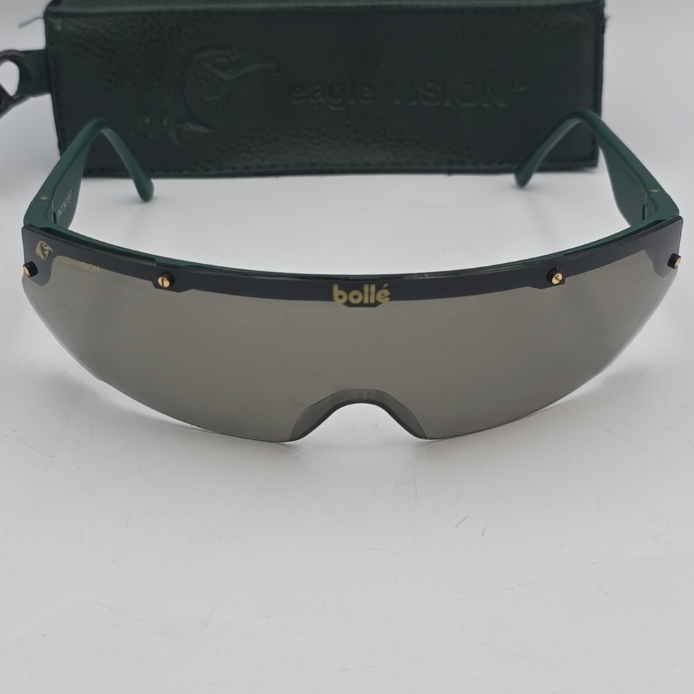 RARE Vintage Bolle Eagle Vision Sunglasses Jaguar Green Frames With Case - Picture 1 of 10